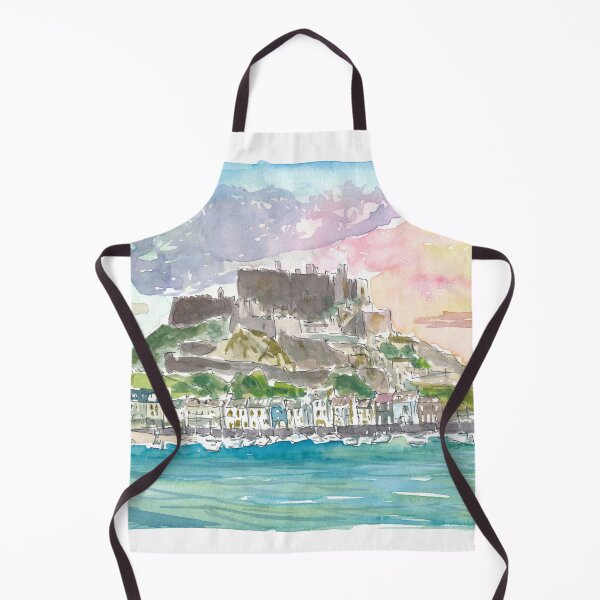 Item preview, Scenic View of Mont Orgueil and Gorey harbour Jersey Channel Islands Bailiwick designed and sold by artshop77.
