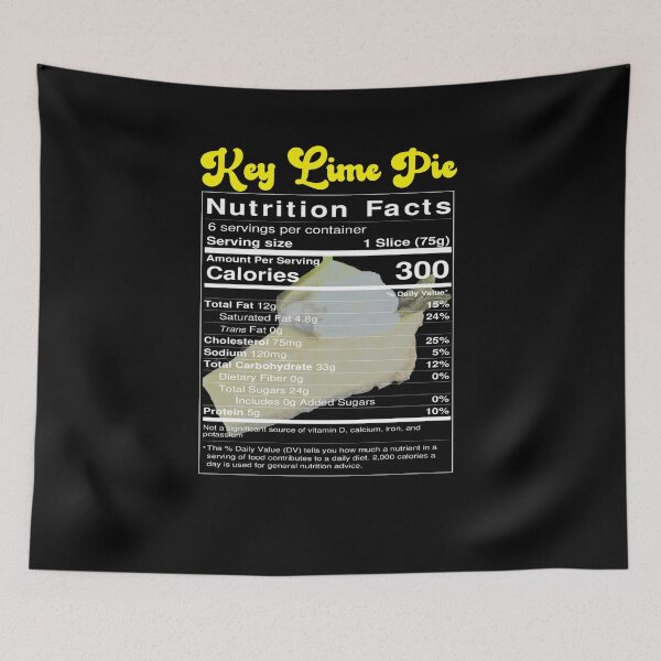 Item preview, Key Lime Pie Nutritional Facts designed and sold by KeysTreasures.