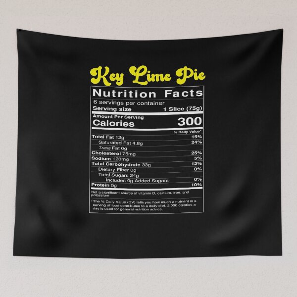 Item preview, Key Lime Pie Nutritional Facts designed and sold by KeysTreasures.