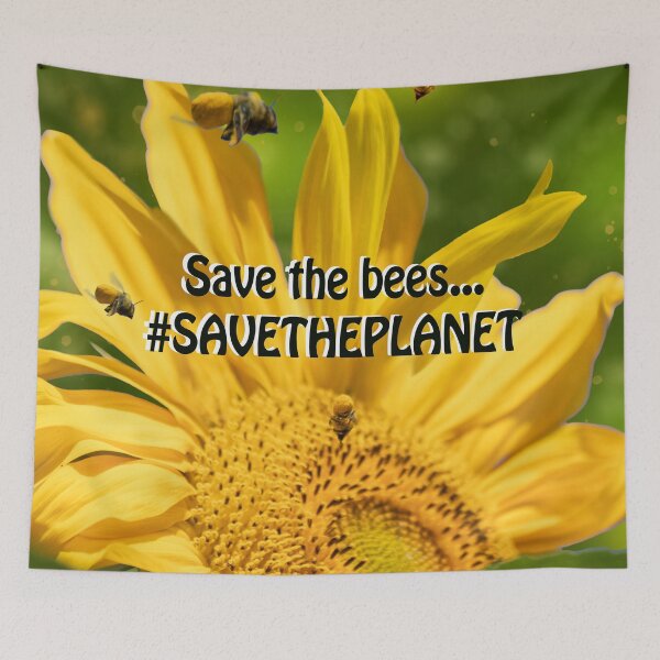 Item preview, Save the Bees Save the Planet designed and sold by A HauCkrafts.