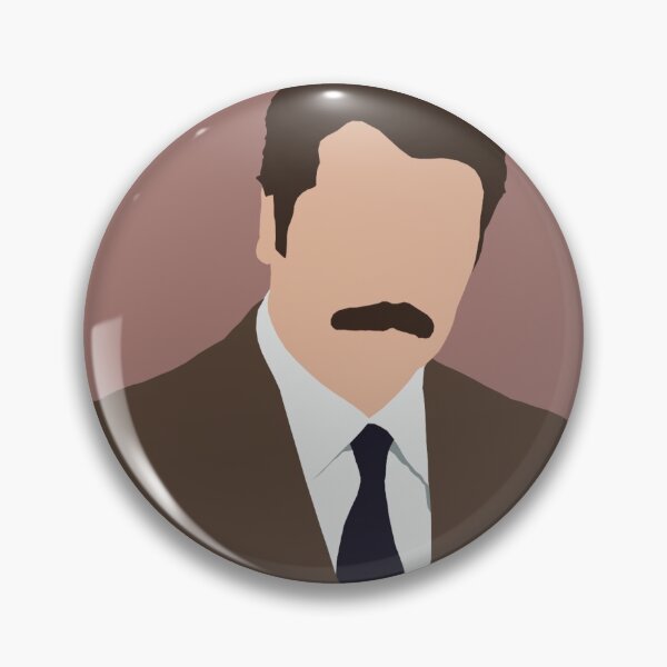 Item preview, Ron Swanson inspired digital minimalist drawing designed and sold by colourtheworld.