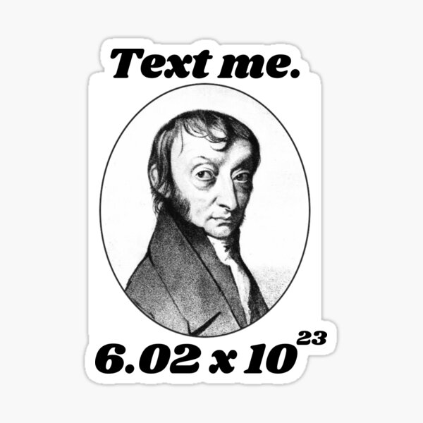 Sticker « Blague sur la chimie des nombres d'Avogadro », par Bigredscience | Redbubble