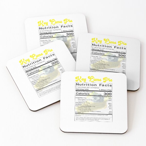 Item preview, Key Lime Pie Nutritional Facts designed and sold by KeysTreasures.