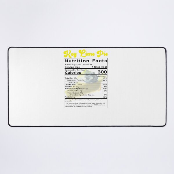 Item preview, Key Lime Pie Nutritional Facts designed and sold by KeysTreasures.
