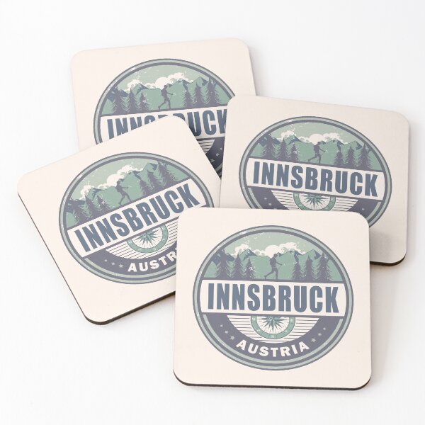 Item preview, Innsbruck Austria Alps Vintage Hiking Design designed and sold by CynthiaGraphics.