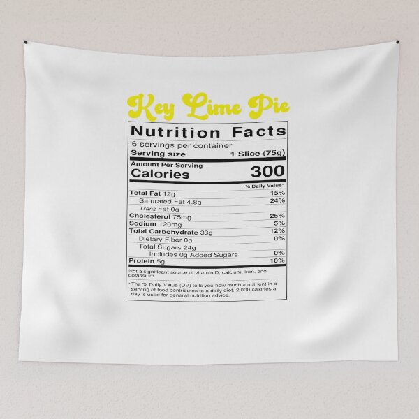 Item preview, Key Lime Pie Nutritional Facts designed and sold by KeysTreasures.