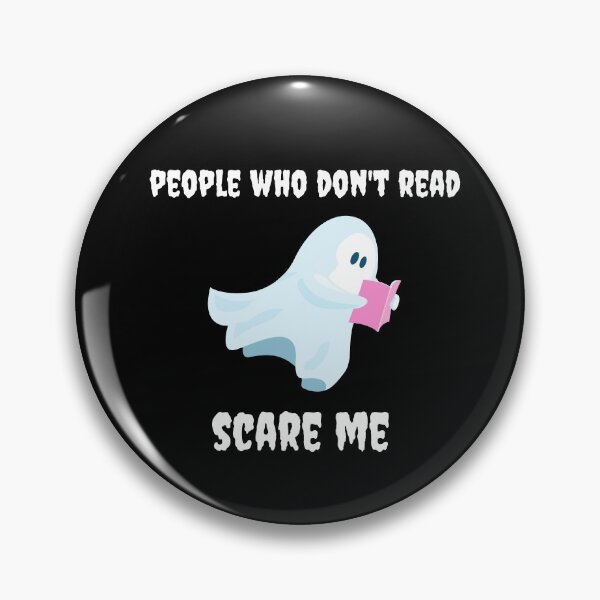 Item preview, People Who Don't Read Scare Me Halloween Ghost Book Nerd designed and sold by chloeinca.