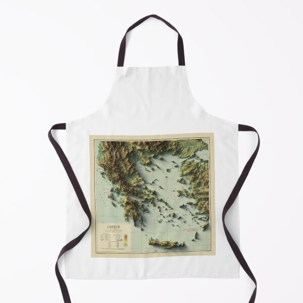Item preview, 1948 Greece Relief Map 3D digitally-rendered designed and sold by ThinkAboutMaps.