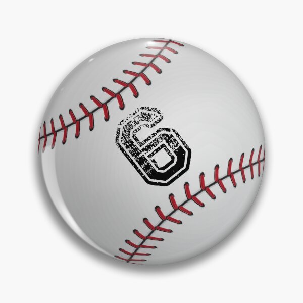 Item preview, Baseball ball number 6, six designed and sold by TheCultStuff.