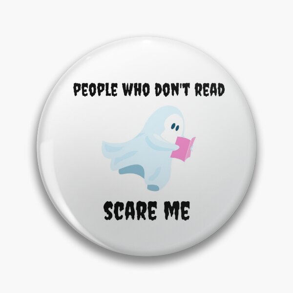 Item preview, People Who Don't Read Scare Me Halloween Ghost Book Nerd designed and sold by chloeinca.