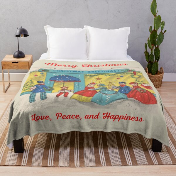Item preview, Merry Christmas, Love, Peace, and Happiness, Vintage Greeting Card designed and sold by JoesCornerStore.