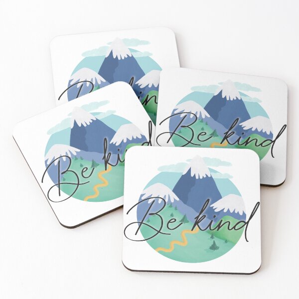 Item preview, Be kind quote mountains art designed and sold by Isabelle Verona.