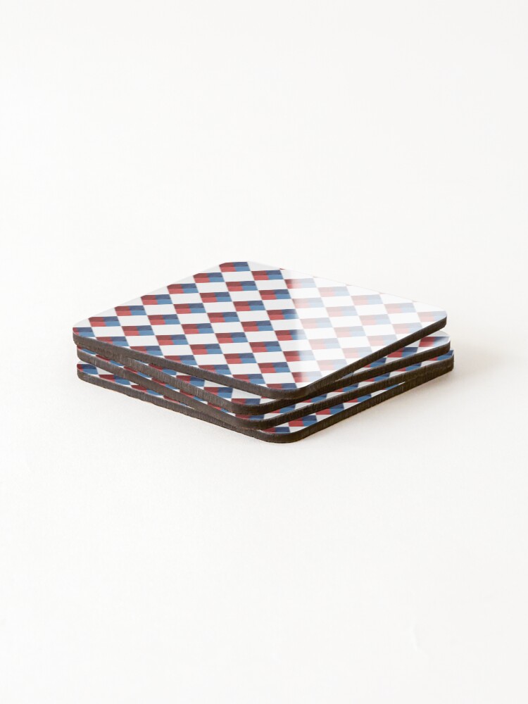 Thumbnail 4 of 5, Coasters (Set of 4), Classic Simple Squares Texture Pattern designed and sold by RafaelLima7.