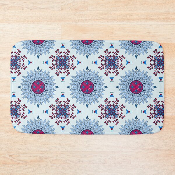 Item preview, Blue and red mandala designed and sold by MandalaFlowerArt.