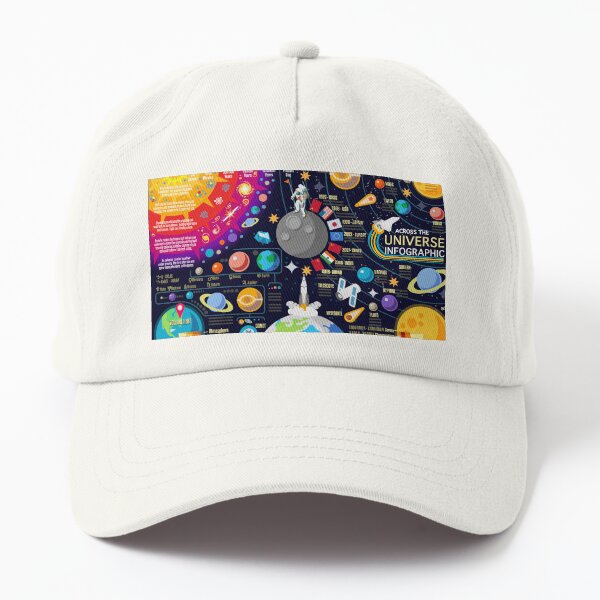 Space Universe Infographics Big Bang Dad Hat