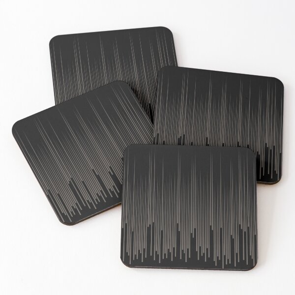 Item preview, Dark Gray and Black Frequency Stripe Pattern Coordinates w/ PPG 2022 Popular Color Intrigue PPG1019-7 - Colour Trends - Hue - Shade designed and sold by ColorOfTheYears.