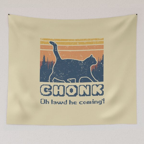 Item preview, Vintage Chonk Cat - Oh Lawd He Coming designed and sold by themortal11.