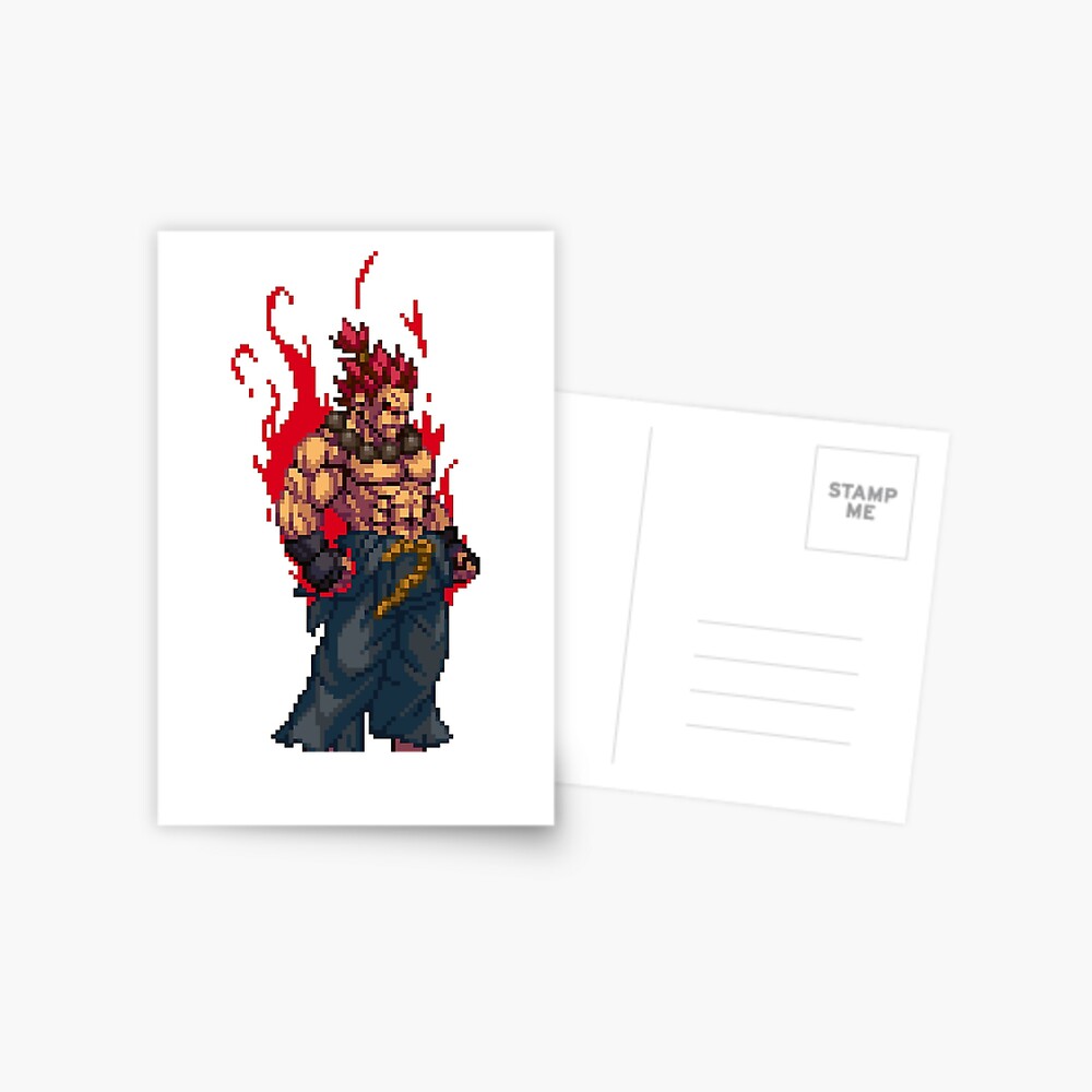 Akuma Street Fighter Greeting Card by Anggia Anindita