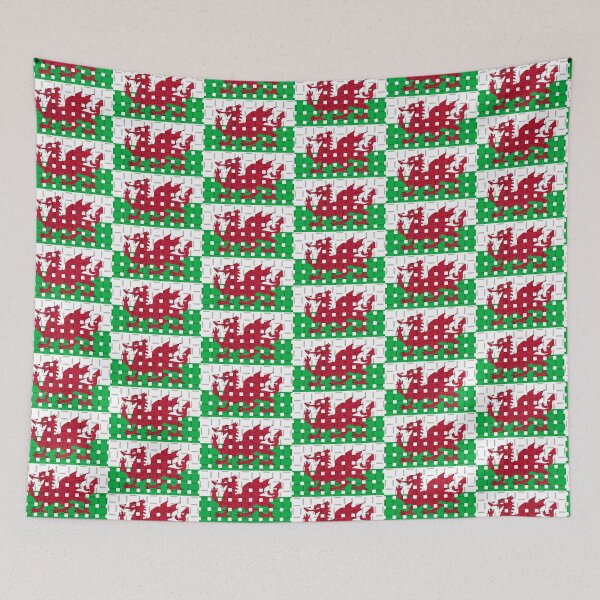 Item preview, Weave Effect Stylised Art Welsh Dragon Wales Flag Pattern designed and sold by Worldesigns by Artsiren.