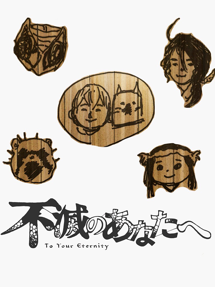 Fumetsu no Anata e ''To Your Eternity'' Characters Sticker for Sale by  LondownDesign