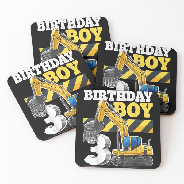 Item preview, Birthday Boy 3rd Birthday Excavator Construction Vehicle designed and sold by MiloszshiZse.