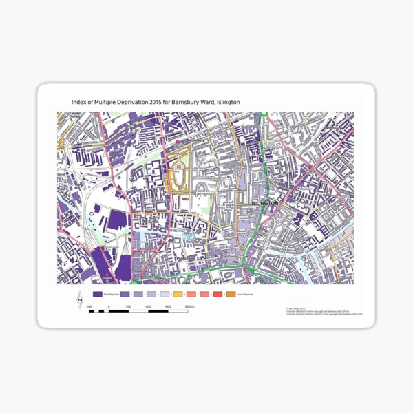 Item preview, Multiple Deprivation Barnsbury ward, Islington designed and sold by ianturton.