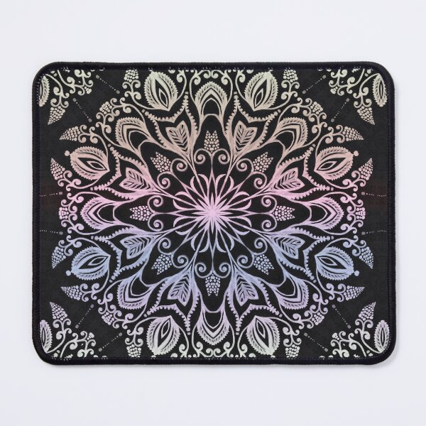 Item preview, Coloring on the dark bacground  hand drawn mandala designed and sold by MandalaFlowerArt.