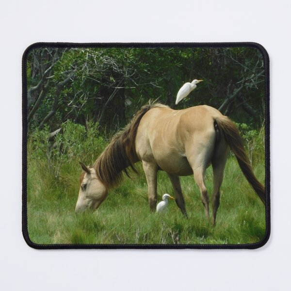 Item preview, wild mare and cattle egrets designed and sold by swordwhale.