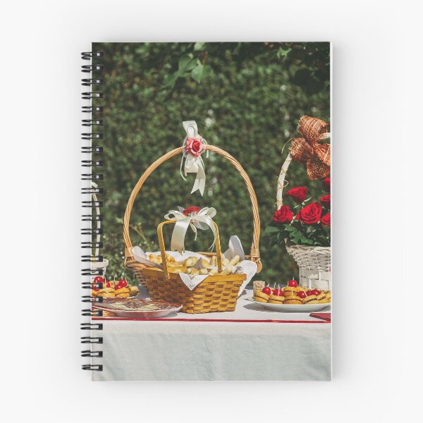 Item preview, PICNIC WICKER BASKET TABLE BAKED GOODS DESSERT HOMEMADE BREAD FOOD COOKIE FLOWER designed and sold by MonArtisteSam.