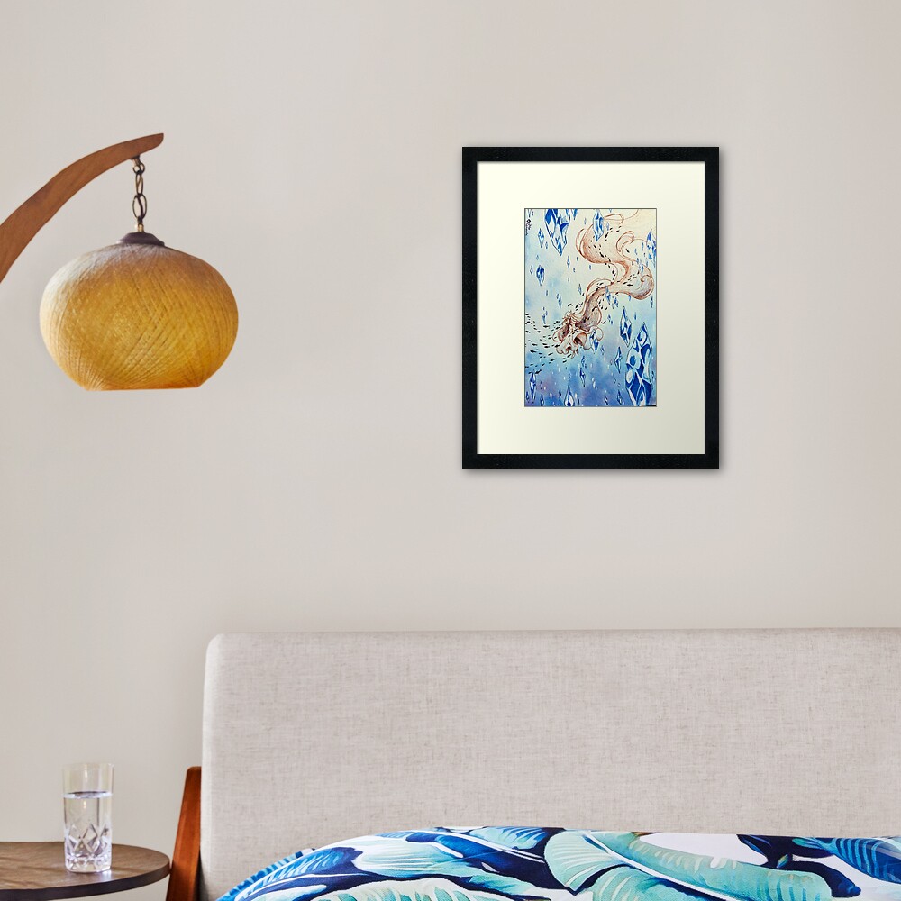 Item preview, Framed Art Print designed and sold by Blue-Lemonade.