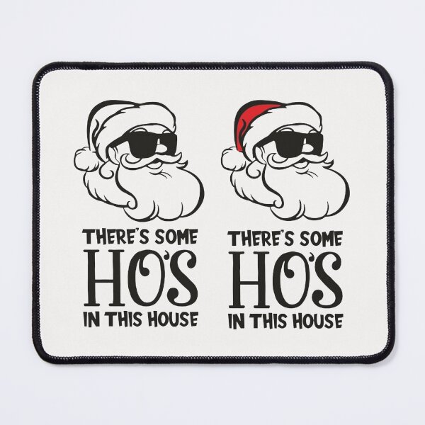 Item preview, There’s some hos in this house png, vector funny Santa svg design, Santa Claus in sunglasses clipart, ho ho hos svg, Christmas 2020, designed and sold by Matrixstore.