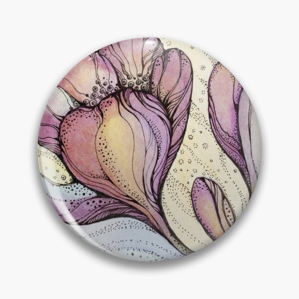 Item preview, Crocus.Hand drawn watercolor and ink drawing designed and sold by MandalaFlowerArt.