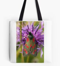 Six Spot Burnet Moth Tote Bag