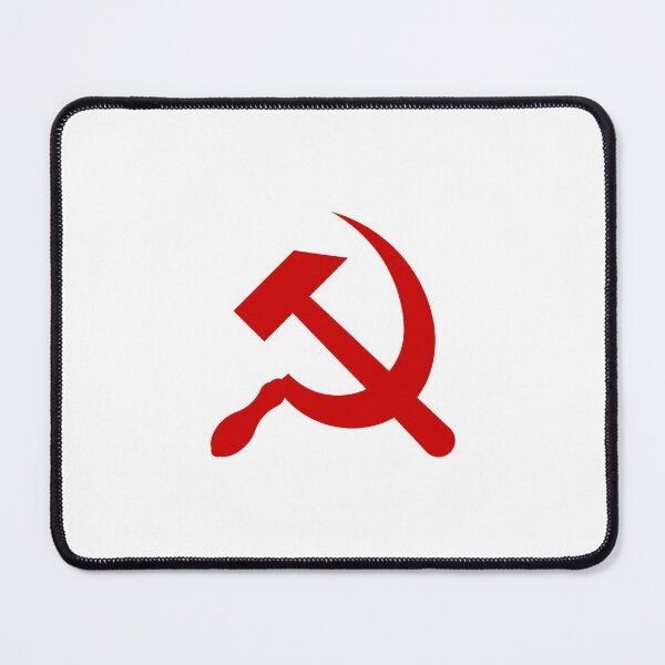 A red hammer and sickle design from the naval ensign of the Soviet Union Mouse Pad