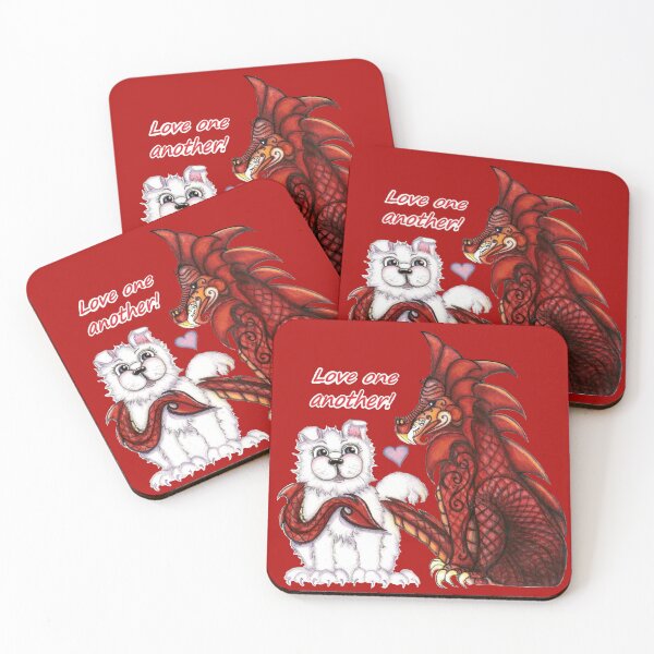 Item preview, Dog and Dragon on FIREBRICK~RED! designed and sold by knightfyer.