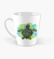 Aquarell Boho Meeresschildkröte Tasse (konisch)