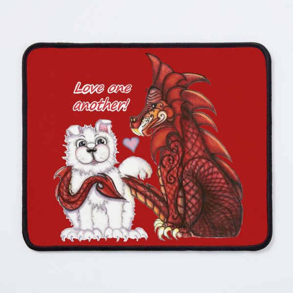Item preview, Dog and Dragon on FIREBRICK~RED! designed and sold by knightfyer.