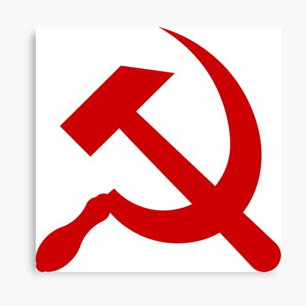 A red hammer and sickle design from the naval ensign of the Soviet Union Canvas Print