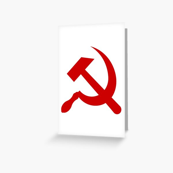 A red hammer and sickle design from the naval ensign of the Soviet Union Greeting Card
