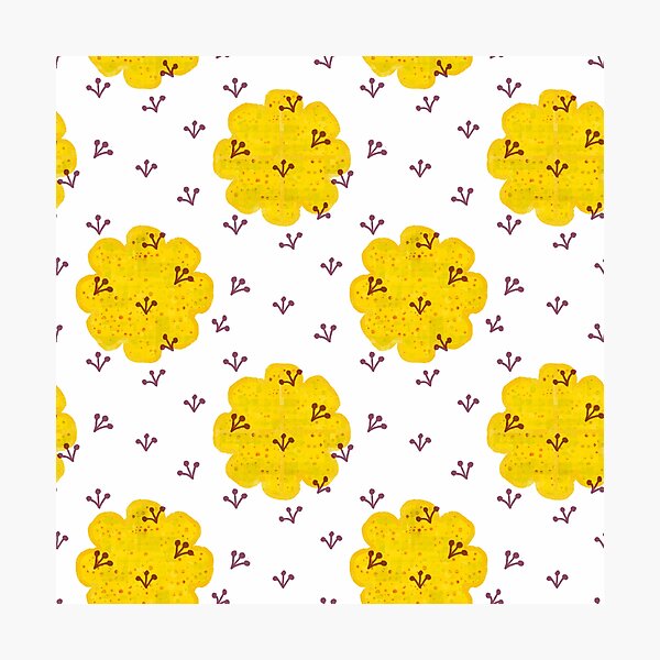 Item preview, Super Basic Yellow Flowers Pattern designed and sold by RafaelLima7.