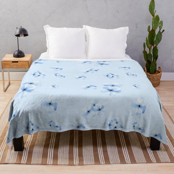 Item preview, watercolor blue flowers designed and sold by bohemedesign.