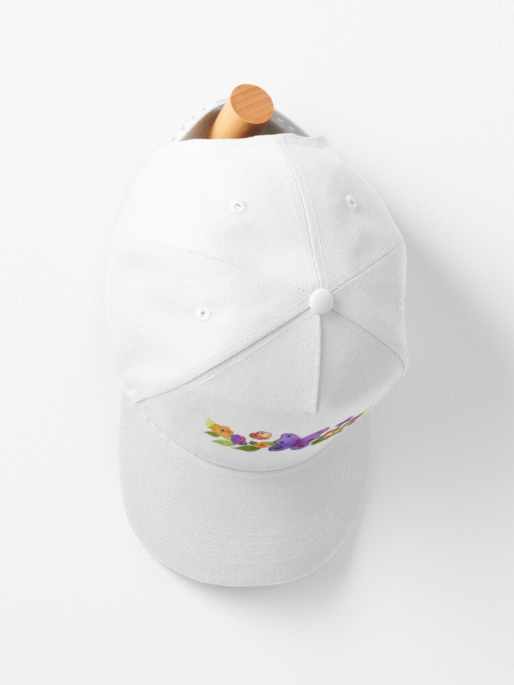 Alternate view of Watercolor Butterfly Floral Cap