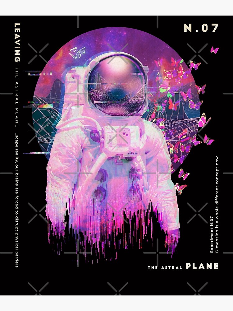 Vaporwave Aesthetic Astral Astronaut | Art Print