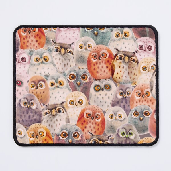 Item preview, Cute Colorful Fluffy Owl Friends -  designed and sold by MyColorfulDream.