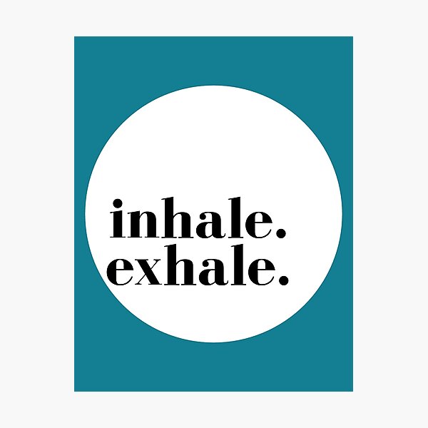 Item preview, Mindfulness Inhale Exhale Breathing Techniques designed and sold by Radical Therapy Prints.