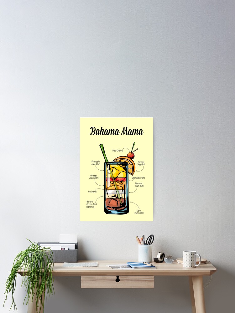 Bahama Mama Recipe Poster