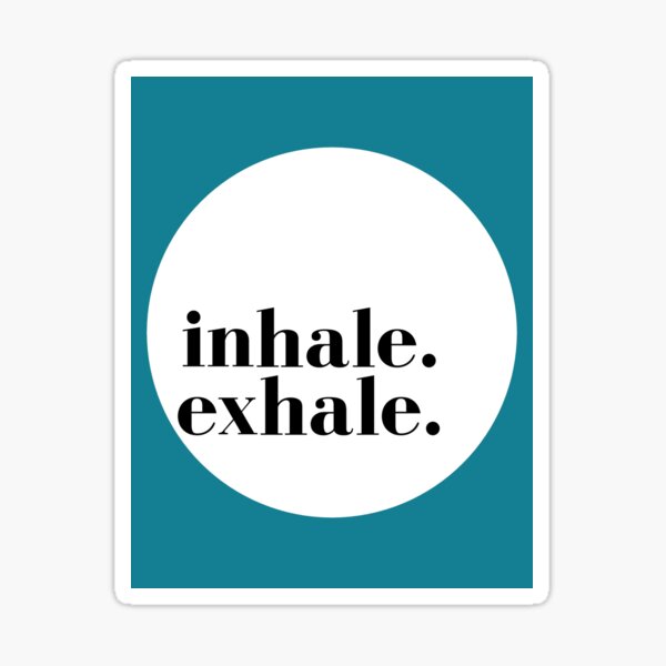 Item preview, Mindfulness Inhale Exhale Breathing Techniques designed and sold by Radical Therapy Prints.