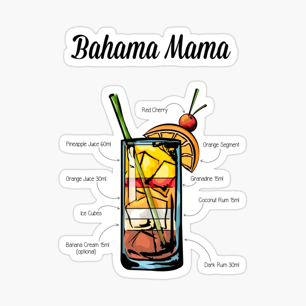 Bahama Mama Recipe Poster