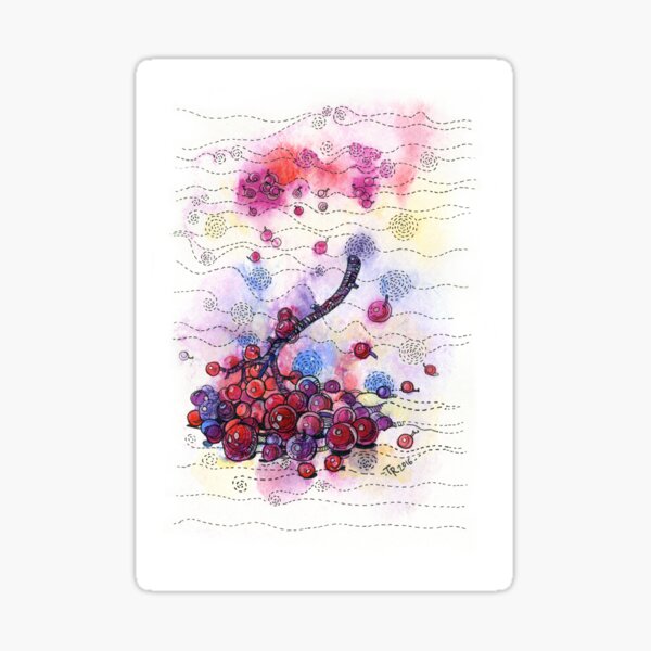 Winter Rowan Berries Sticker