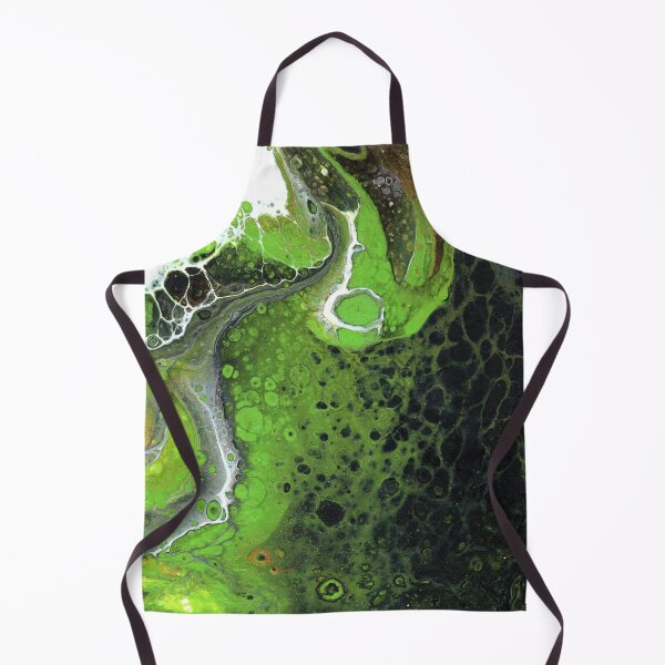 Item preview, Fluid Art in Lime Green, White, Black and Gold designed and sold by Cleave.